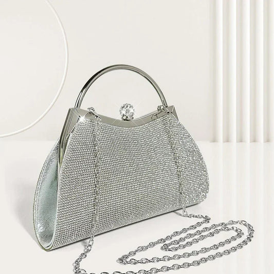 Fashion Personality Diamond Stud Portable Women's Bag